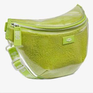 Ugg Green Neon Nasha Plush Clear Belt Bag Fanny Pack Waist Pack